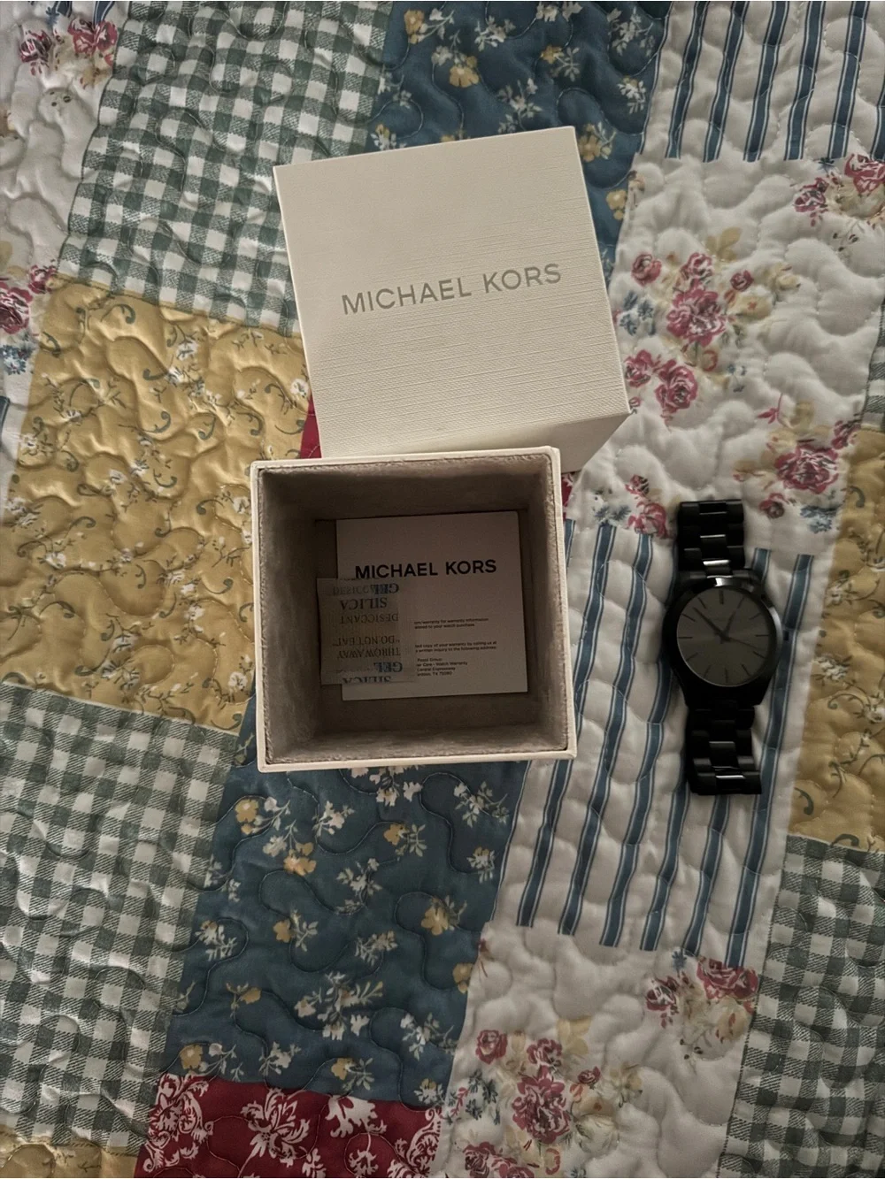 Michael Kors Men's Black Matte Stainless Steel Bracelet Watch with Box